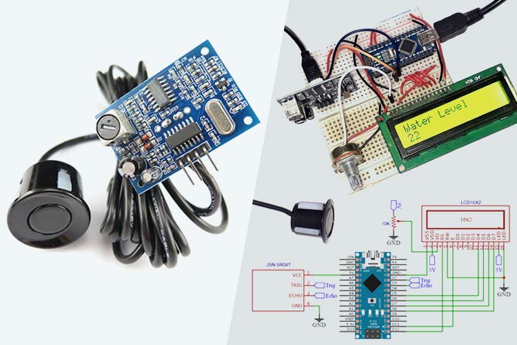 Measuring Water Level using Arduino and JSN SR-40T Waterproof Ultrasonic Sensor 