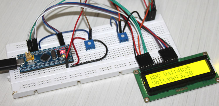 How to use ADC in STM32F103C8 - Measuring Analog Voltage using STM32 ADC