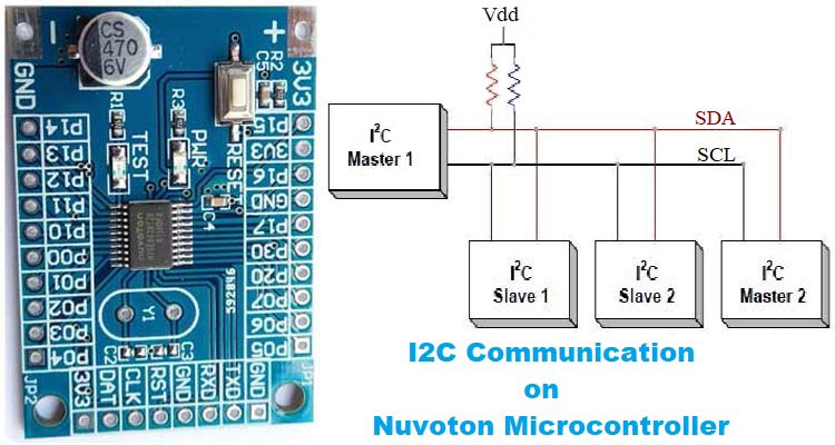 I2C Communication on Nuvoton N76E003 Microcontroller 