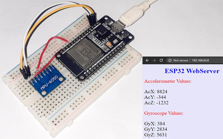 Interfacing MPU6050 Gyro Sensor with ESP32