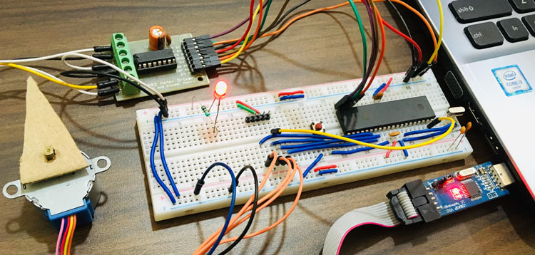 Interfacing Stepper Motor with AVR Microcontroller Atmega16 using ULN2003