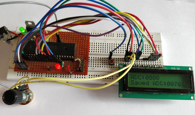 Saving Data using EEPROM in PIC16F877A