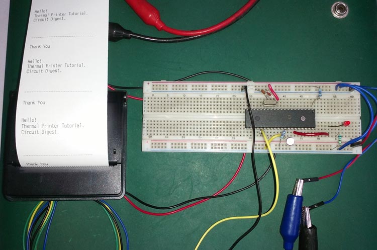 Thermal Printer interfacing with PIC16F877A