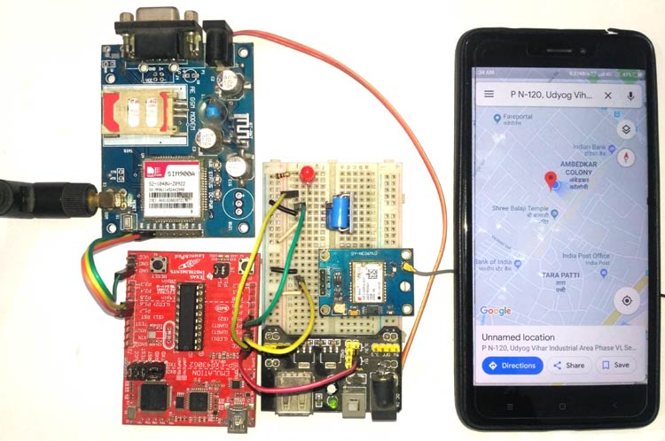 Vehicle Tracking and Accident Alert System using MSP430 Launchpad and GPS Module