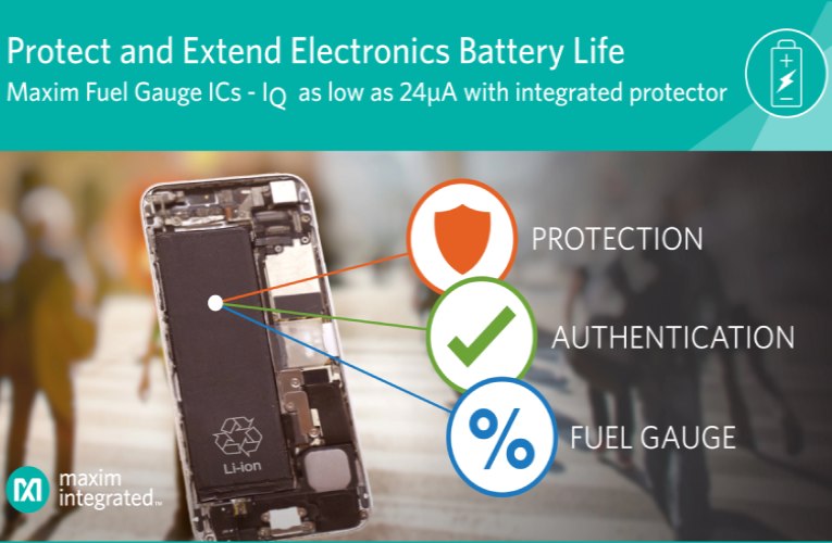 Maxim Integrates the Most Advanced Battery Protector to Deliver the Highest Level of Safety in Industry’s Most Accurate, Lowest Quiescent Current Fuel Gauge ICs