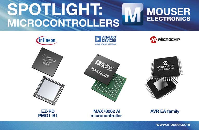 Mouser Electronics added New Microcontrollers