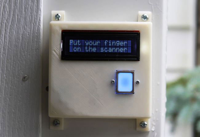 DIY Fingerprint Scanning Garage Door Opener