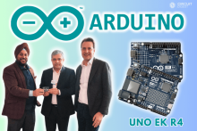 Fabio Violante, CEO &  Guneet Bedi, SVP of Arduino with Shri Ashwini Vaishnaw, Indian Minister