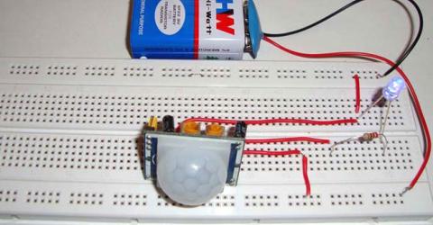 PIR Motion Detector/Sensor Circuit Diagram