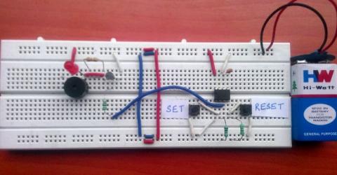 Panic Alarm Circuit using 555 Timer IC