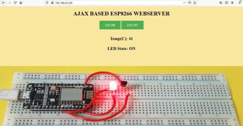 AJAX based Webserver on ESP8266