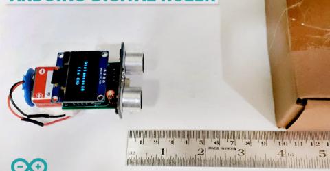 Arduino Portable Ultrasonic Digital Ruler using ATtiny85 