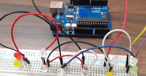 Charlieplexing Arduino- Controlling 12 LED with 4 GPIO Pins