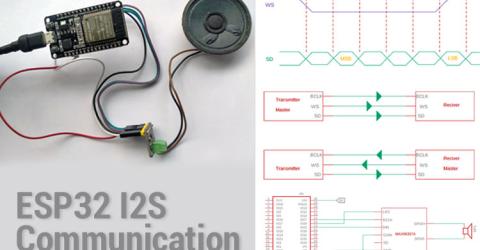 ESP32 I2S Communication to Transmit and Receive Audio Data Using MAX98357A