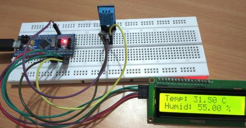 Interfacing DHT11 Temperature & Humidity Sensor with STM32F103C8