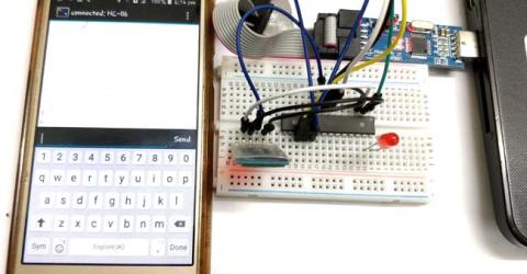 Interfacing HC-05 Bluetooth module with Atmega8