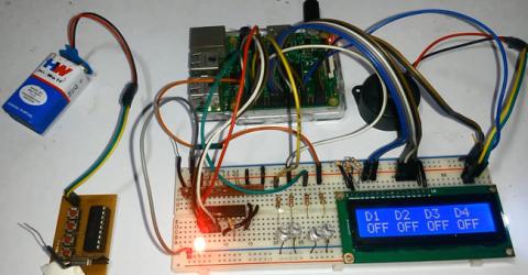 RF Remote Controlled LEDs using Raspberry Pi