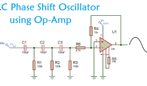 RC Phase Shift Oscillator using Op-Amp